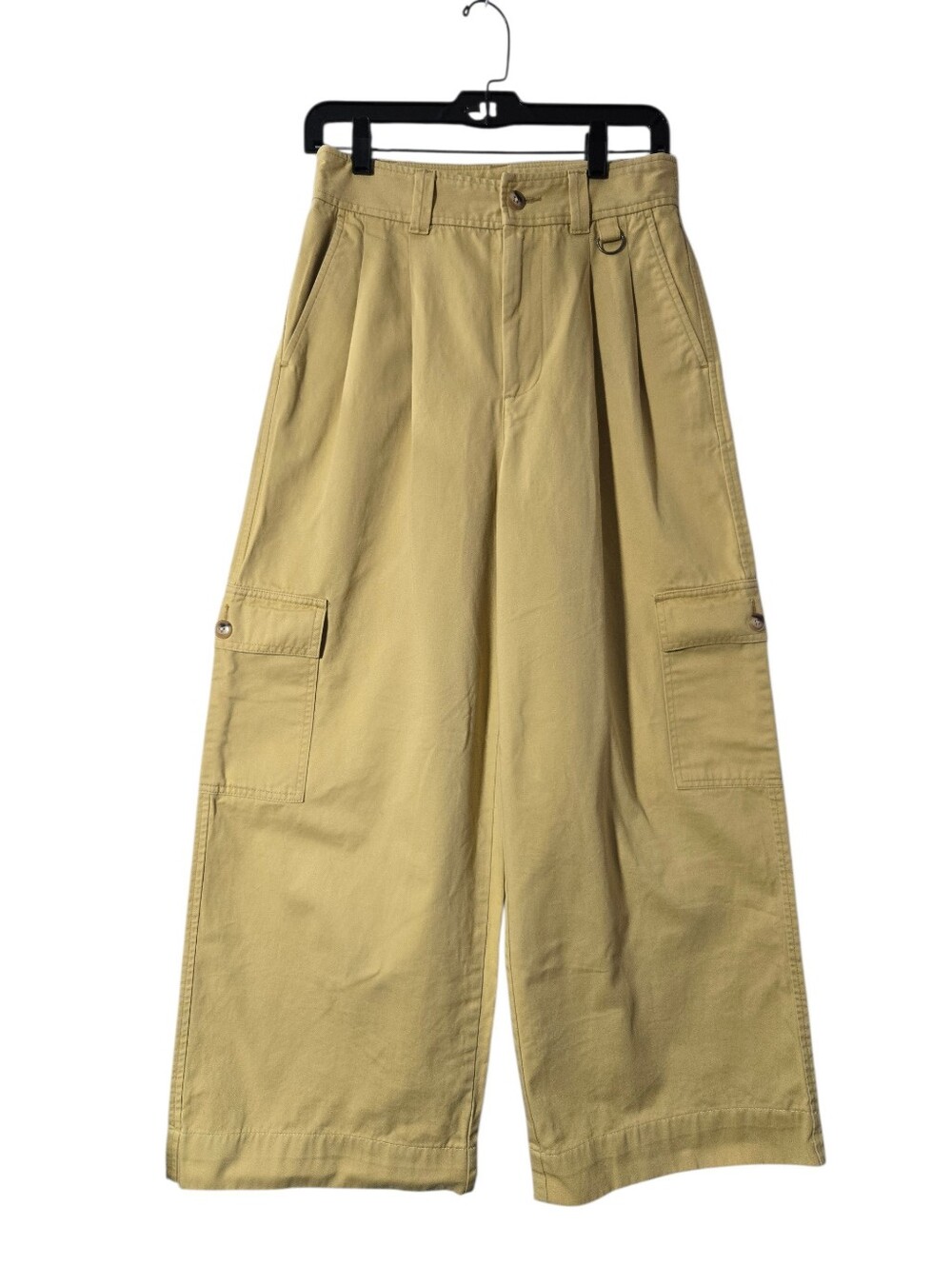 Madewell Harlow Wide Leg Cargo Pant Chino Pleated High Rise Utility Size 2